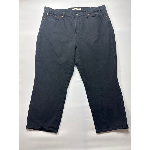 Levi's Denim - Levi's Women's Wedgie Straight Leg Black Jeans - Size 20W (40x25.5)